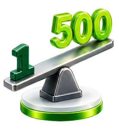 Leverage Up To 500:1